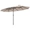 Costway 15FT Patio Double-Sided Umbrella Crank Outdoor Garden Market Sun Shade Red\Blue\Coffee\Beige\Navy\Orange\Turquoise